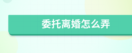 委托离婚怎么弄