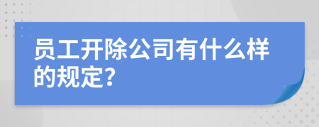 员工开除公司有什么样的规定？