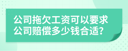 公司拖欠工资可以要求公司赔偿多少钱合适？