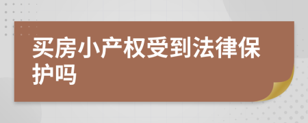 买房小产权受到法律保护吗