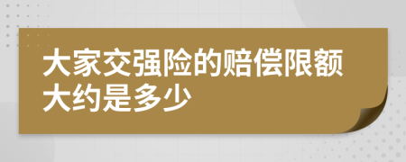 大家交强险的赔偿限额大约是多少