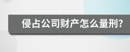 侵占公司财产怎么量刑？