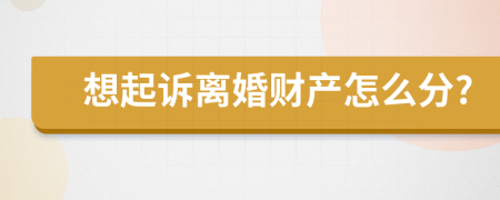 想起诉离婚财产怎么分?