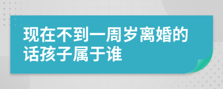 现在不到一周岁离婚的话孩子属于谁