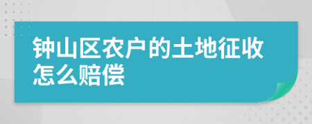 钟山区农户的土地征收怎么赔偿