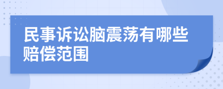 民事诉讼脑震荡有哪些赔偿范围