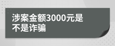 涉案金额3000元是不是诈骗