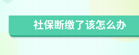 社保断缴了该怎么办