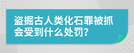 盗掘古人类化石罪被抓会受到什么处罚？
