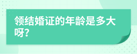 领结婚证的年龄是多大呀？