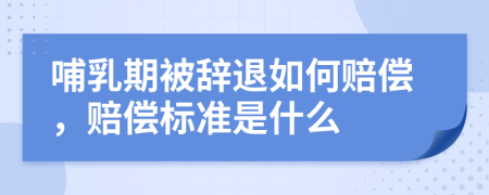 哺乳期被辞退如何赔偿，赔偿标准是什么