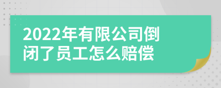 2022年有限公司倒闭了员工怎么赔偿