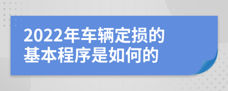 2022年车辆定损的基本程序是如何的