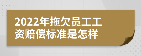 2022年拖欠员工工资赔偿标准是怎样