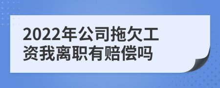 2022年公司拖欠工资我离职有赔偿吗