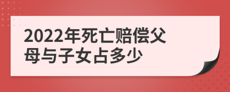 2022年死亡赔偿父母与子女占多少