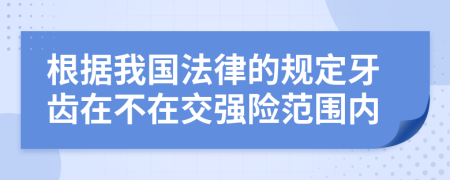 根据我国法律的规定牙齿在不在交强险范围内