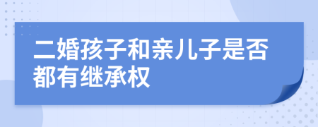 二婚孩子和亲儿子是否都有继承权