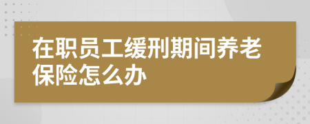 在职员工缓刑期间养老保险怎么办