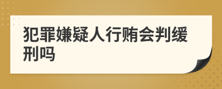 犯罪嫌疑人行贿会判缓刑吗