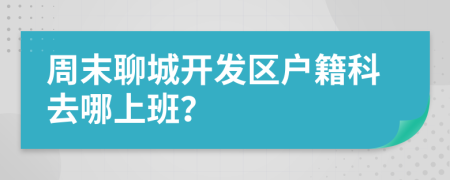 周末聊城开发区户籍科去哪上班？