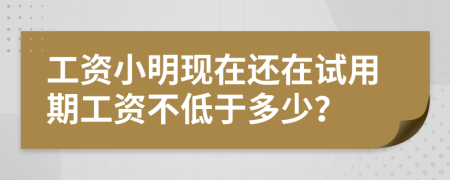 工资小明现在还在试用期工资不低于多少？