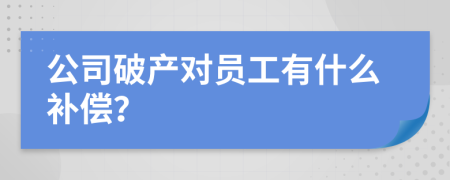 公司破产对员工有什么补偿？