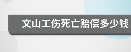 文山工伤死亡赔偿多少钱