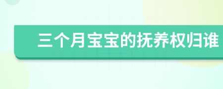 三个月宝宝的抚养权归谁