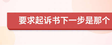 要求起诉书下一步是那个