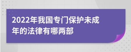 2022年我国专门保护未成年的法律有哪两部