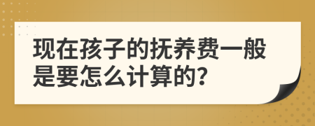 现在孩子的抚养费一般是要怎么计算的？