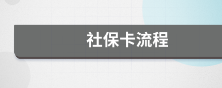 社保卡流程