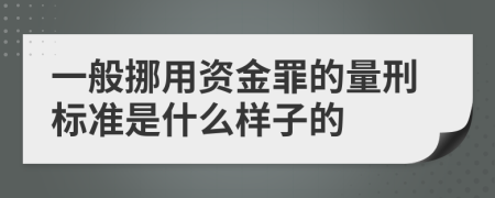 一般挪用资金罪的量刑标准是什么样子的