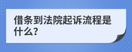 借条到法院起诉流程是什么？