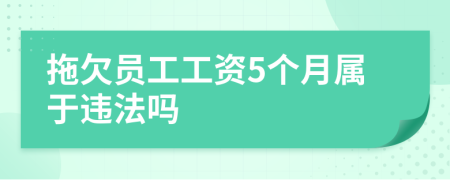 拖欠员工工资5个月属于违法吗