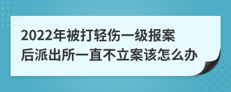 2022年被打轻伤一级报案后派出所一直不立案该怎么办