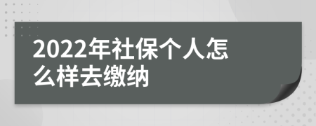 2022年社保个人怎么样去缴纳