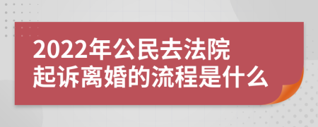 2022年公民去法院起诉离婚的流程是什么