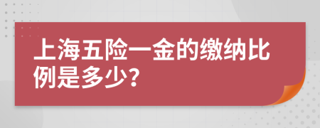 上海五险一金的缴纳比例是多少？