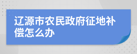 辽源市农民政府征地补偿怎么办