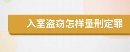 入室盗窃怎样量刑定罪