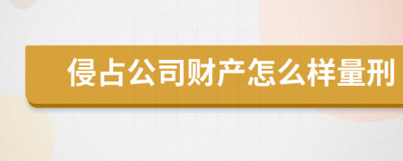 侵占公司财产怎么样量刑