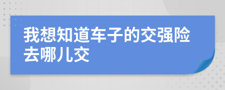 我想知道车子的交强险去哪儿交