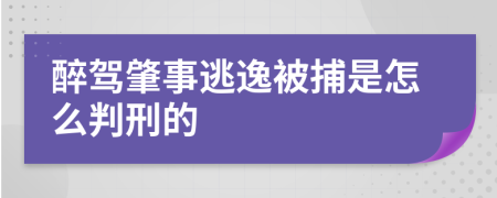 醉驾肇事逃逸被捕是怎么判刑的