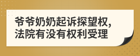 爷爷奶奶起诉探望权,法院有没有权利受理