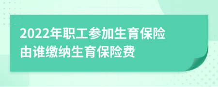 2022年职工参加生育保险由谁缴纳生育保险费