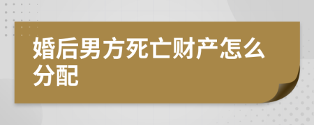 婚后男方死亡财产怎么分配