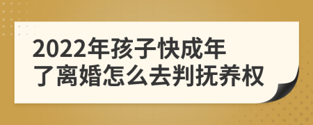 2022年孩子快成年了离婚怎么去判抚养权