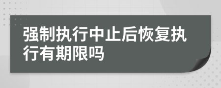 强制执行中止后恢复执行有期限吗